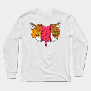 Grime Heart Cat Long Sleeve T-Shirt